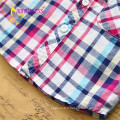 2015 vente chaude 100% coton à manches courtes mode plaid T shirt pour bébé garçon